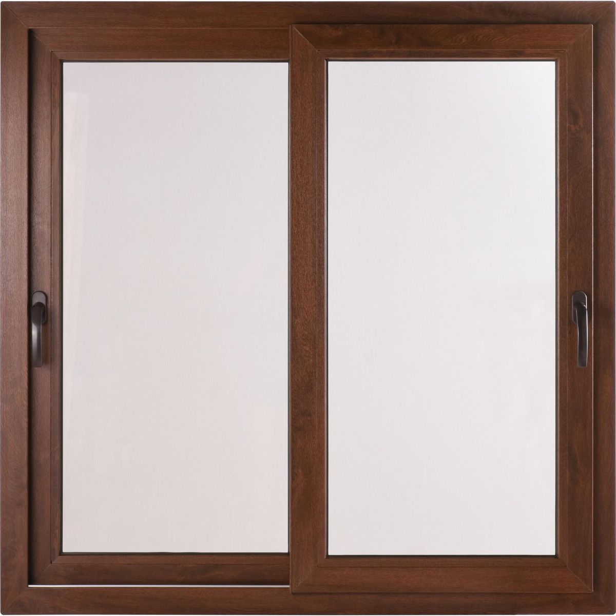TERMOHOME - Ventana corredera 140x120 cm termopanel PVC nogal