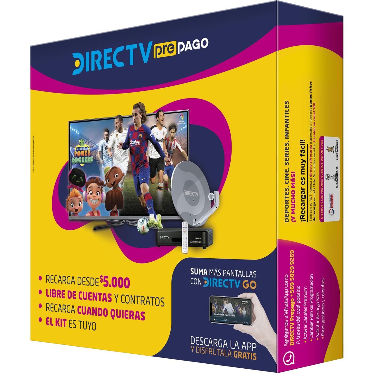 DIRECTV - Kit prepago HD autoinstalable multicolor