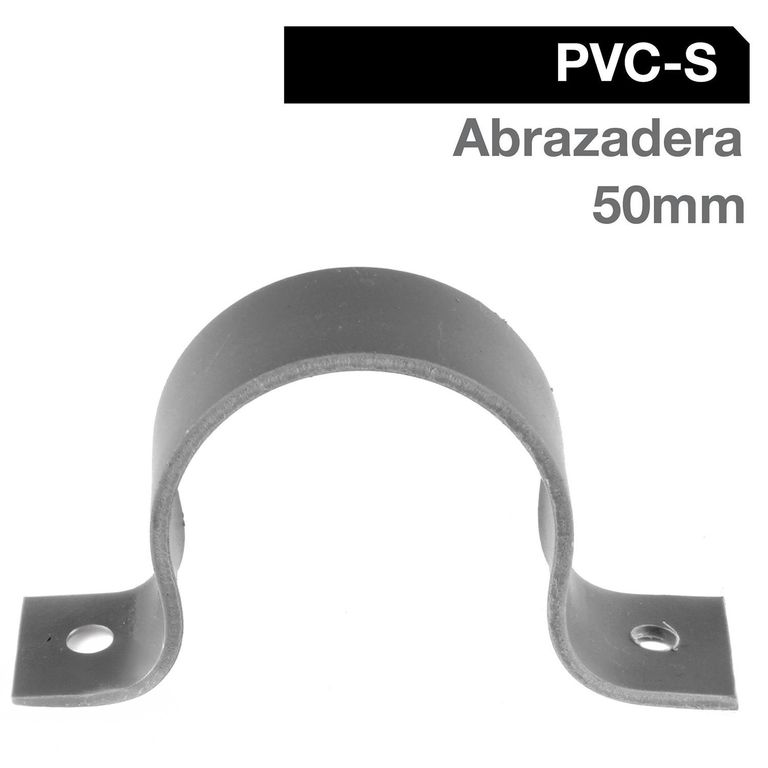 Abrazadera Pack PVC-S 50mm Gris 5u