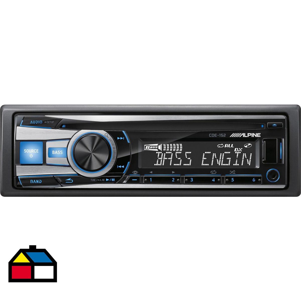 ALPINE - Radio Auto Alpine Usb Aux 50 W X 4 para Ipod Iphone Negro