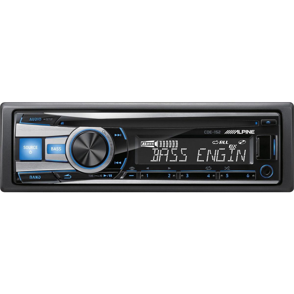 ALPINE - Radio Auto Alpine Usb Aux 50 W X 4 para Ipod Iphone Negro