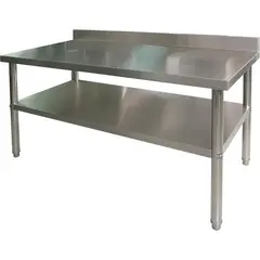 MAIGAS - Mesón Central 140X66X85 Cm Respaldo Mural Repisa Inferior