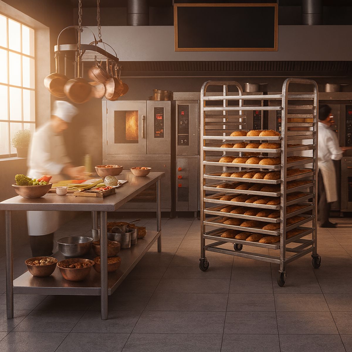 MAIGAS - Carro Bandejero Casino Acero 28 Nivel(es) 98x180x68 cm Gris