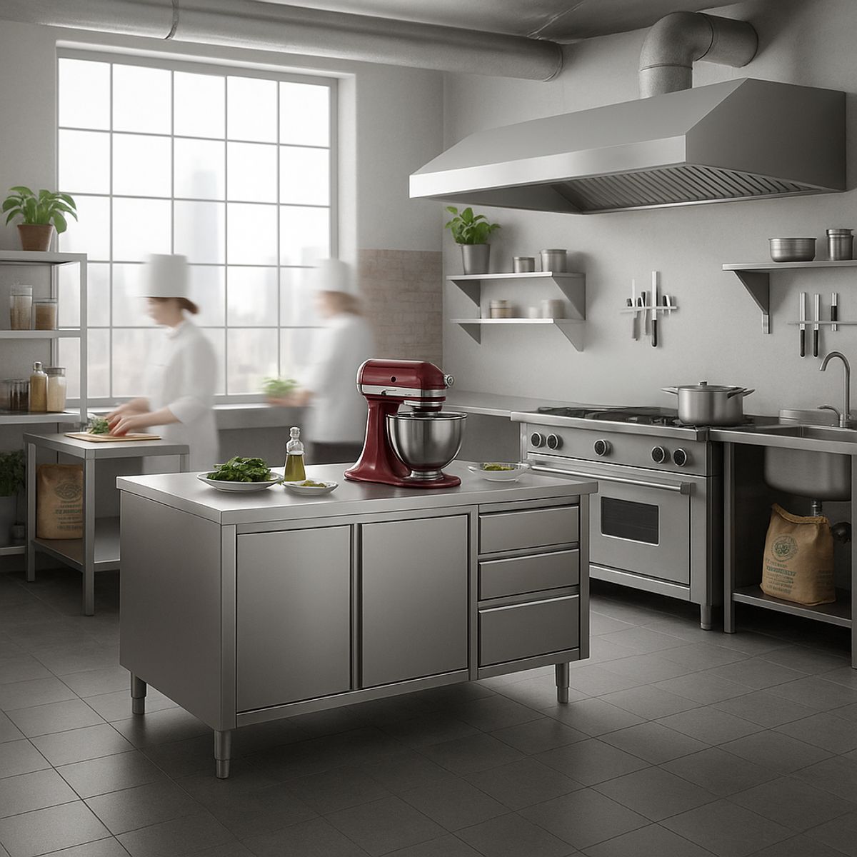 MAIGAS - Mesón cerrado con 3 cajones 150x66x85 cm