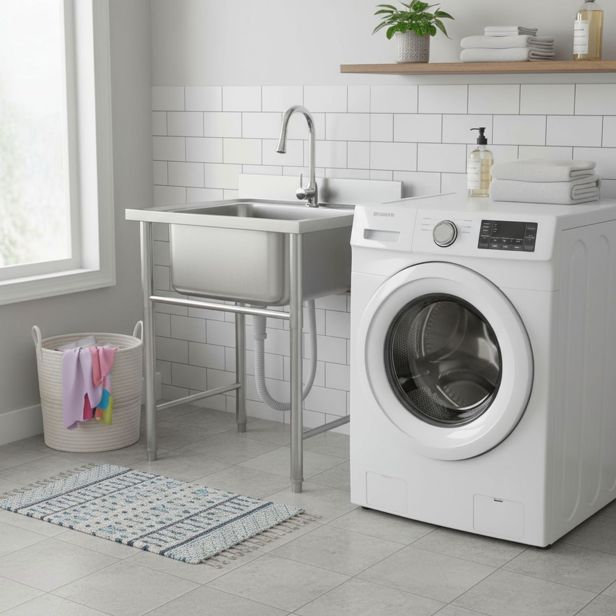 MAIGAS - Lavafondo 1 Cubeta(s) 70x85x66 cm Acero inoxidable