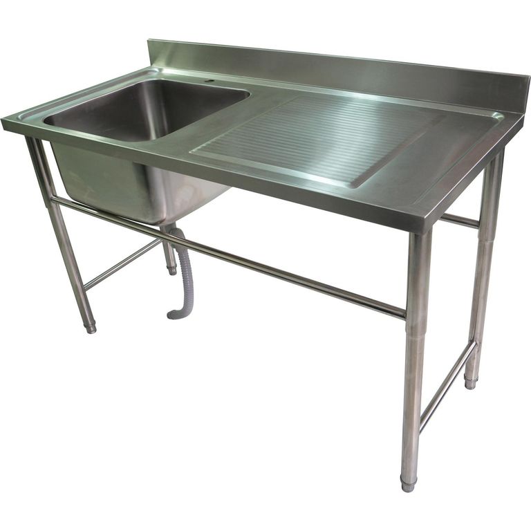 Lavafondo Derecho 1 Cubeta(s) 140x85x66 cm Acero inoxidable