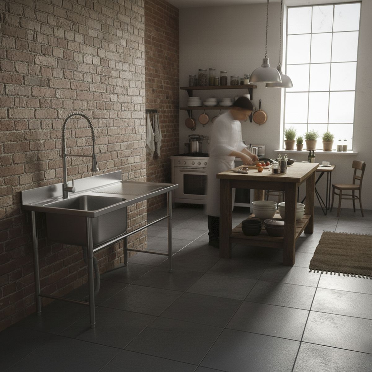 MAIGAS - Lavafondo Derecho 1 Cubeta(s) 140x85x66 cm Acero inoxidable