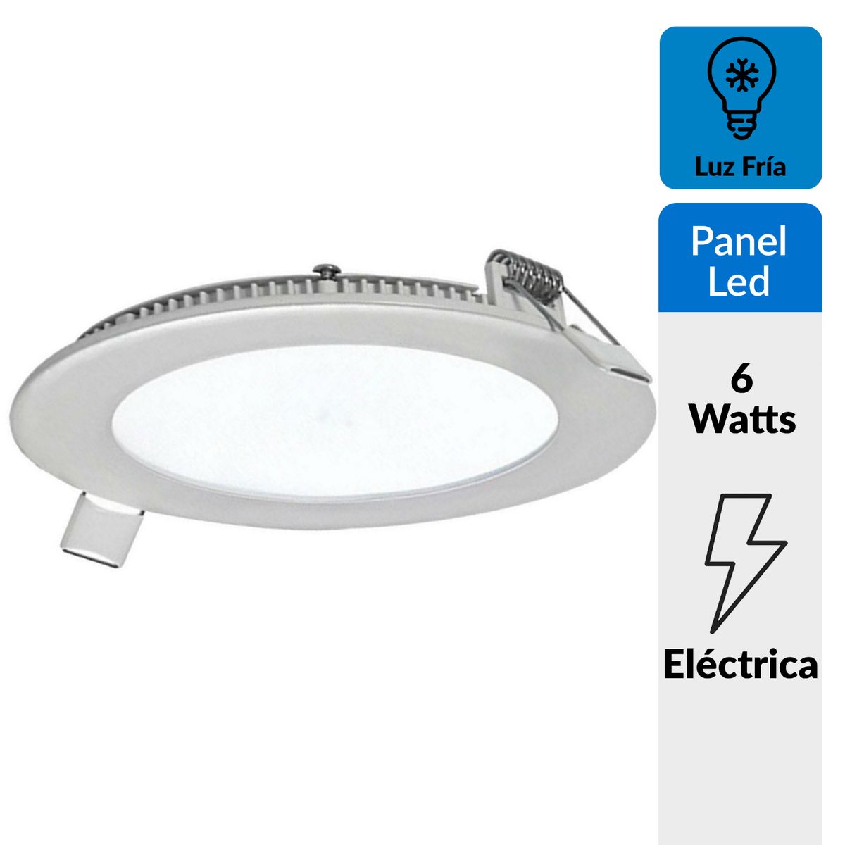 HB LEDS - Panel Led Embutido Redondo 6 W Frío