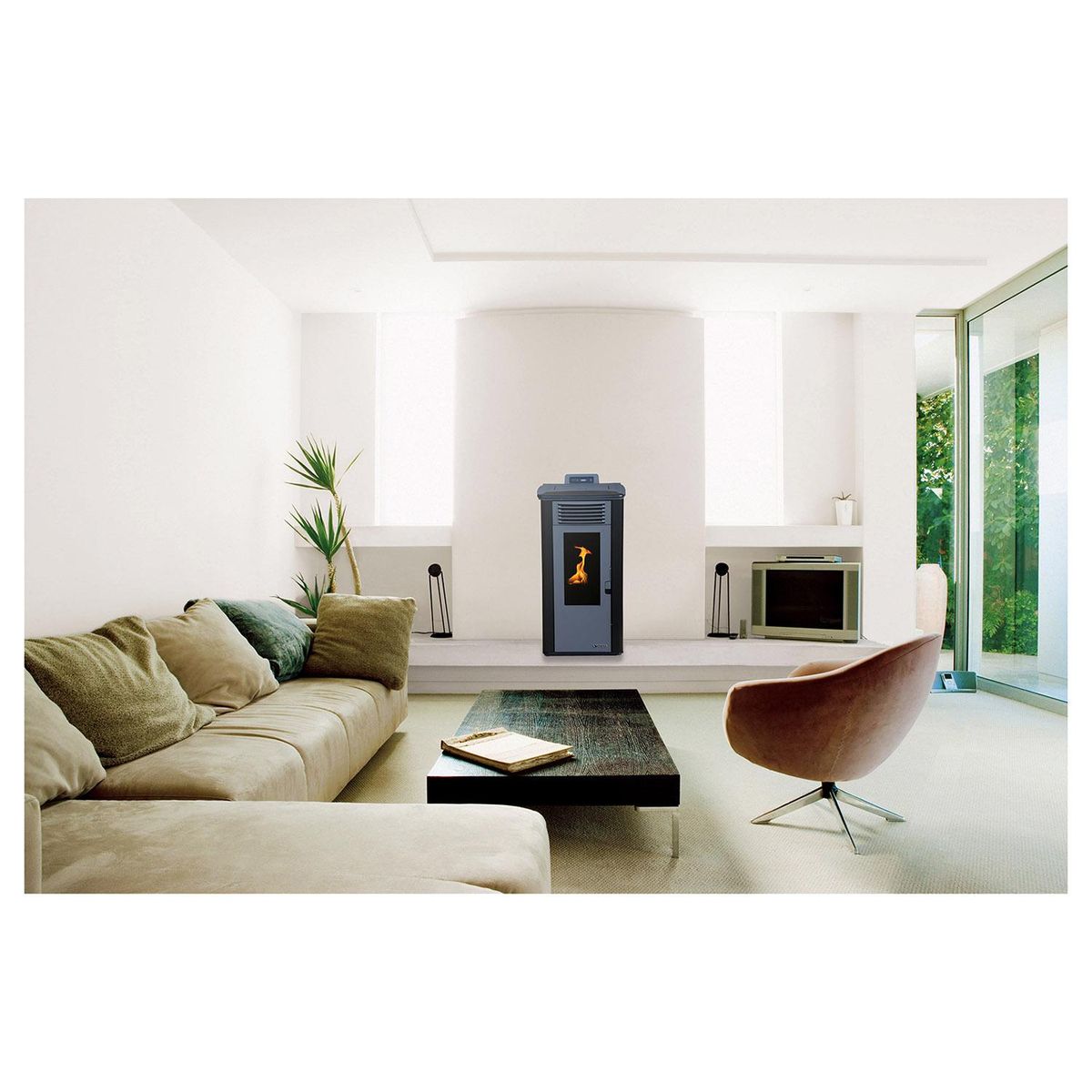 YUNQUE - Estufa Pellet Italiana Alaska 850 Negro