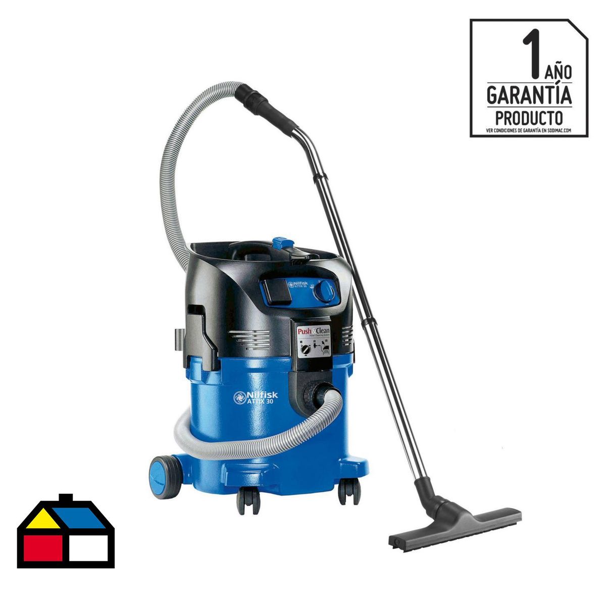 NILFISK - Aspiradora Seco Húmedo de Tambor 1500 W 30 Litros ATTIX 30-21