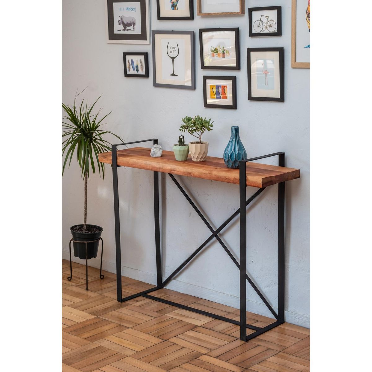 ILOFT - Arrimo 120x36x95 cm Roble/negro