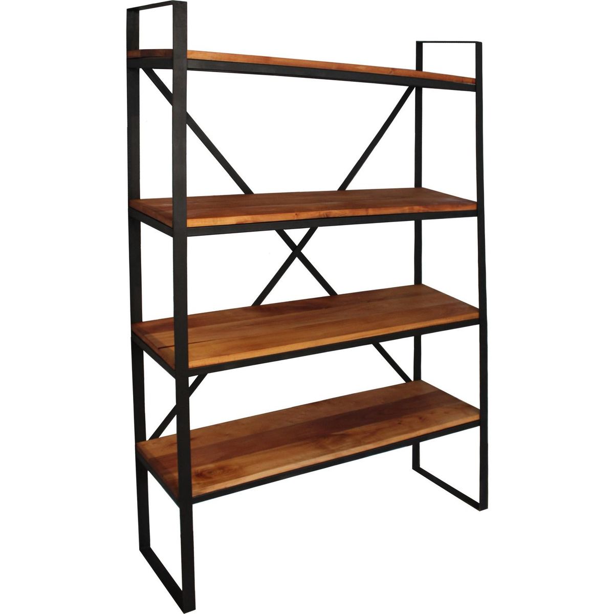 ILOFT - Estante Eller Madera 4 Nivel(es) 120x180x36 cm Roble/Negro