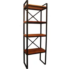 ILOFT - Estante Madera 4 Nivel(es) 60x180x36 cm Roble/Negro