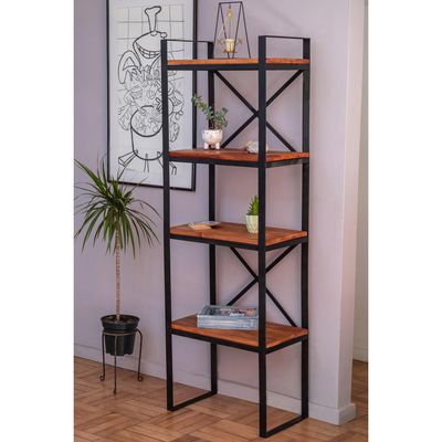 Imagen 2 del producto Estante Madera 4 Nivel(es) 60x180x36 cm Roble/Negro