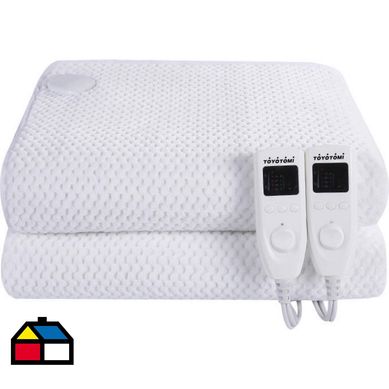 Calientacama coral fleece 2 plazas con 2 zonas independientes