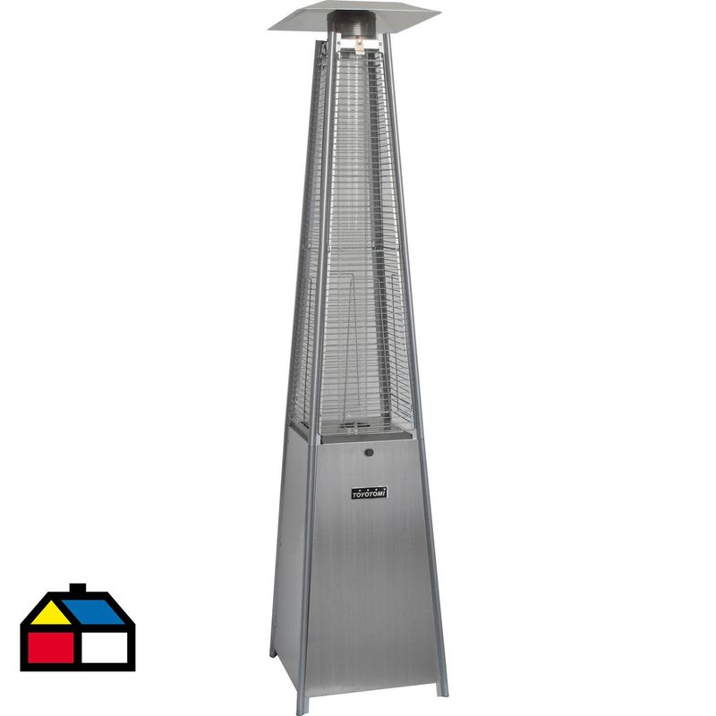 TOYOTOMI - Estufa de Patio Piramidal a Gas Licuado Acero Stainless steel