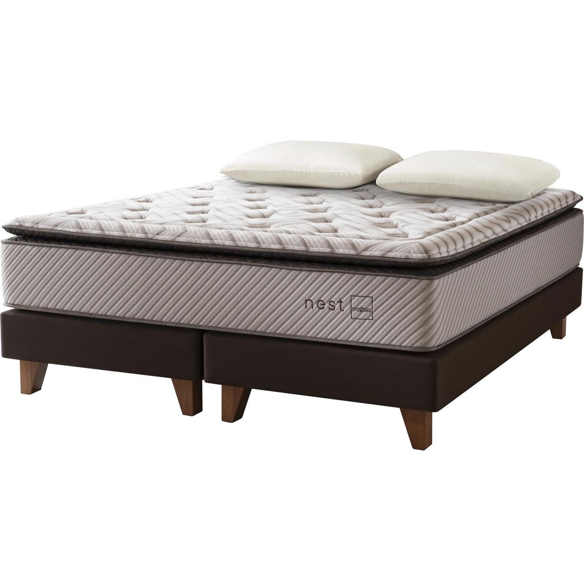 ROSEN - Cama Europea Nest King + 2 almohadas
