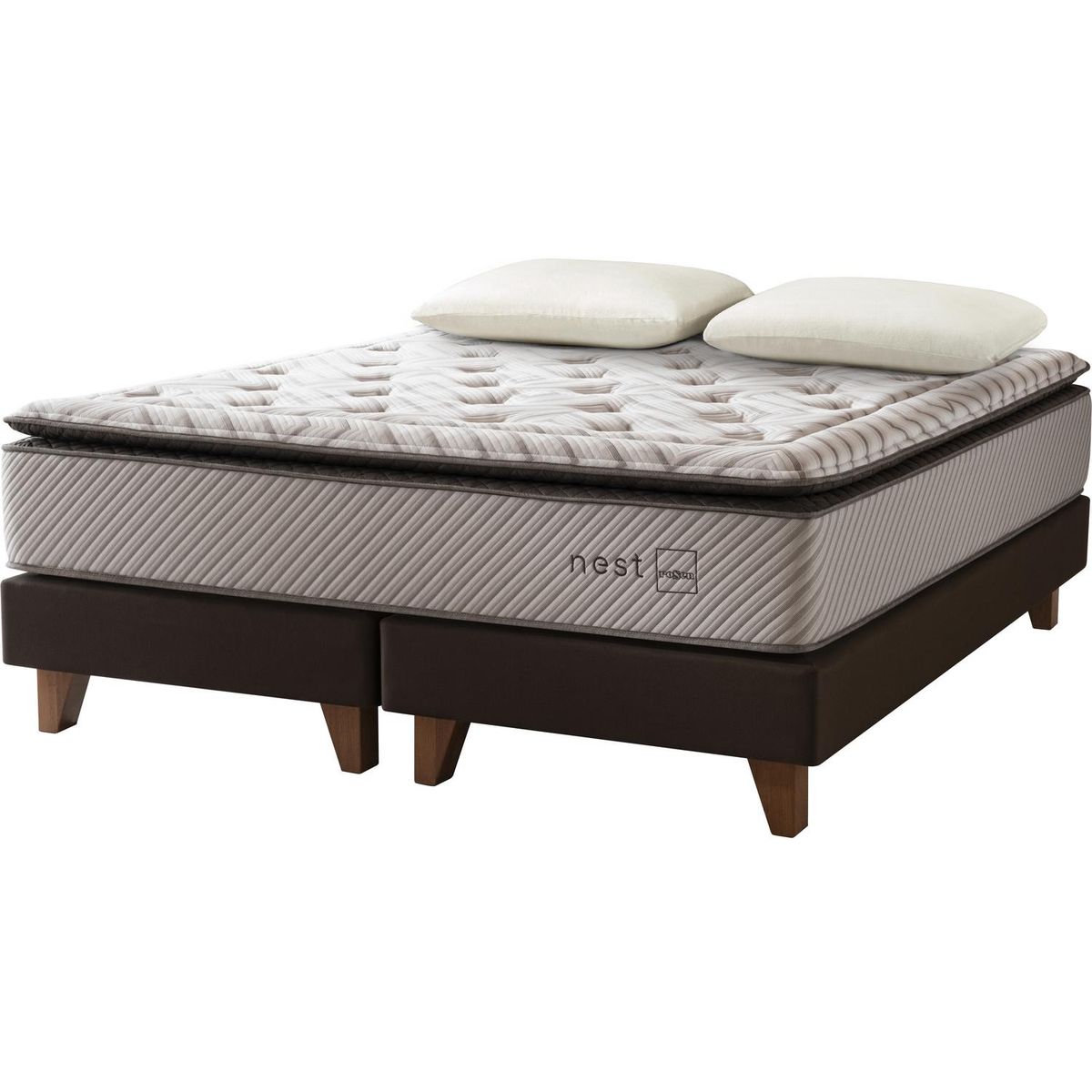 ROSEN - Cama Europea Nest King + 2 almohadas