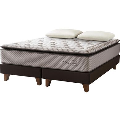 Cama Europea Nest 2 plazas BD + 2 almohadas