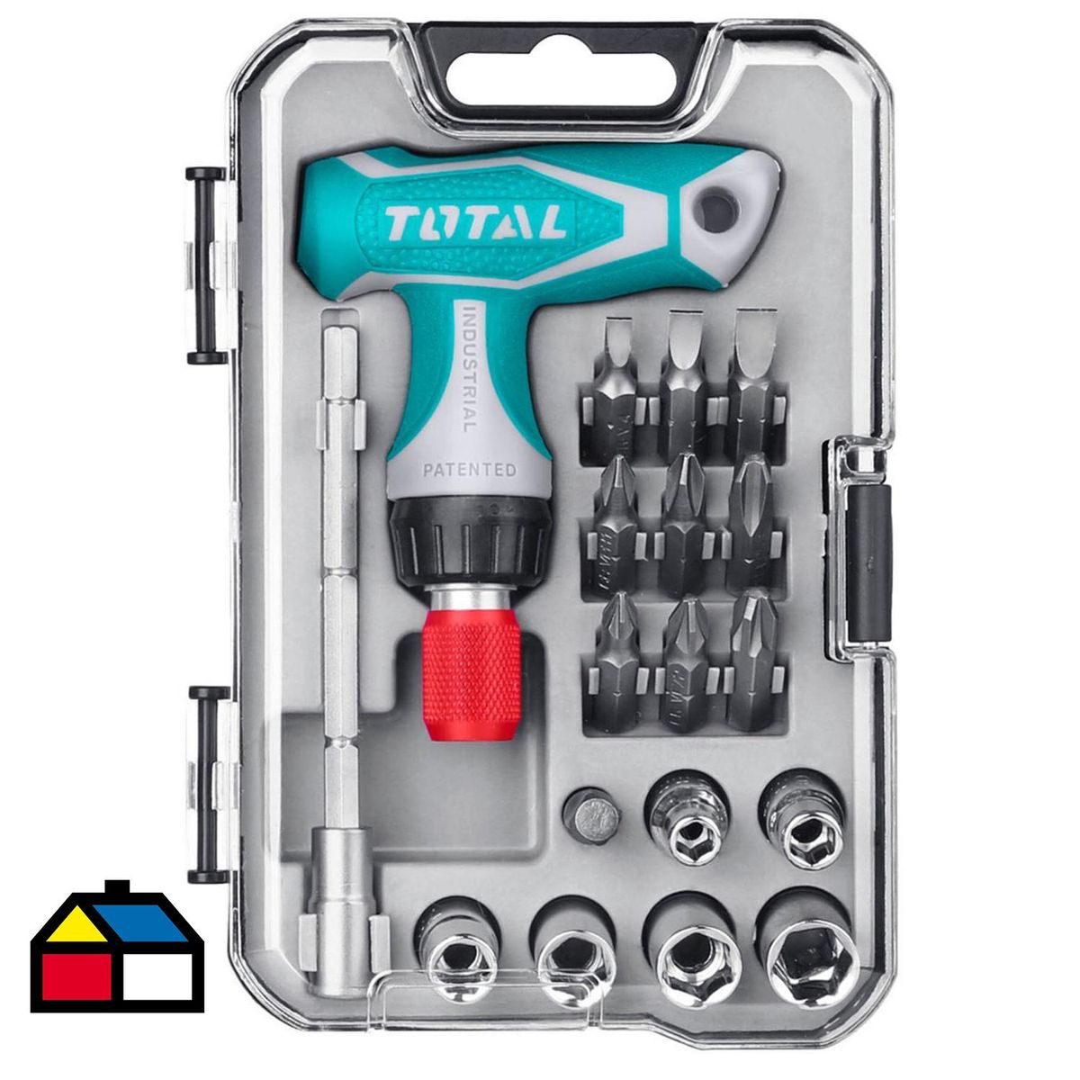 TOTAL - Juego de destornillador y dado 18 en 1