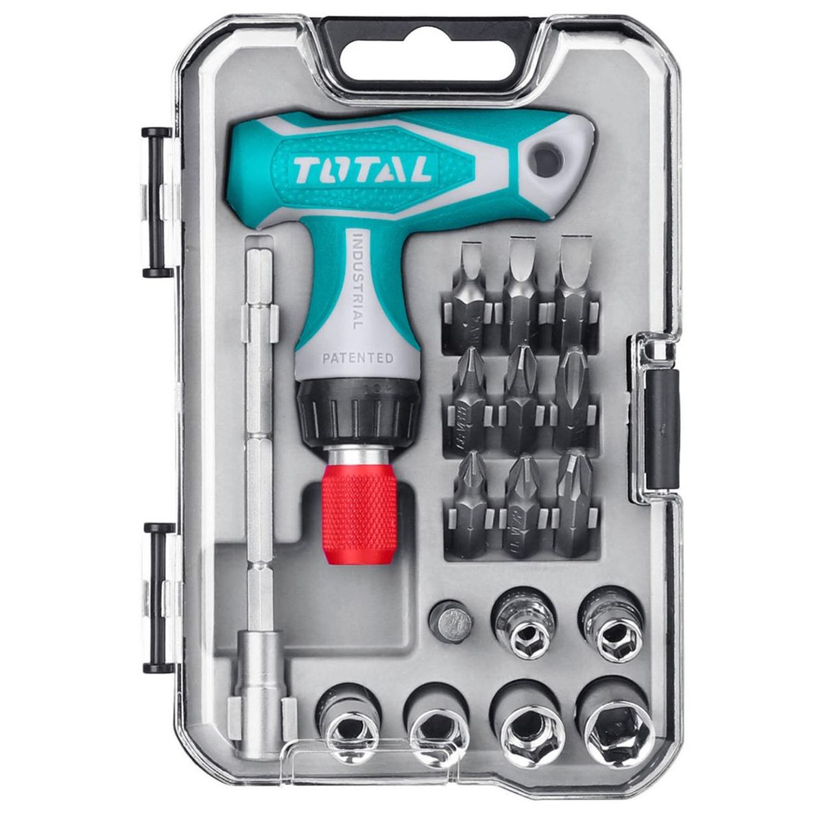 TOTAL - Juego de destornillador y dado 18 en 1