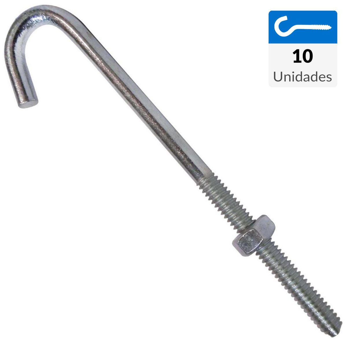 MAMUT - Gancho J 1/4"x4 1/2" 10 unidades