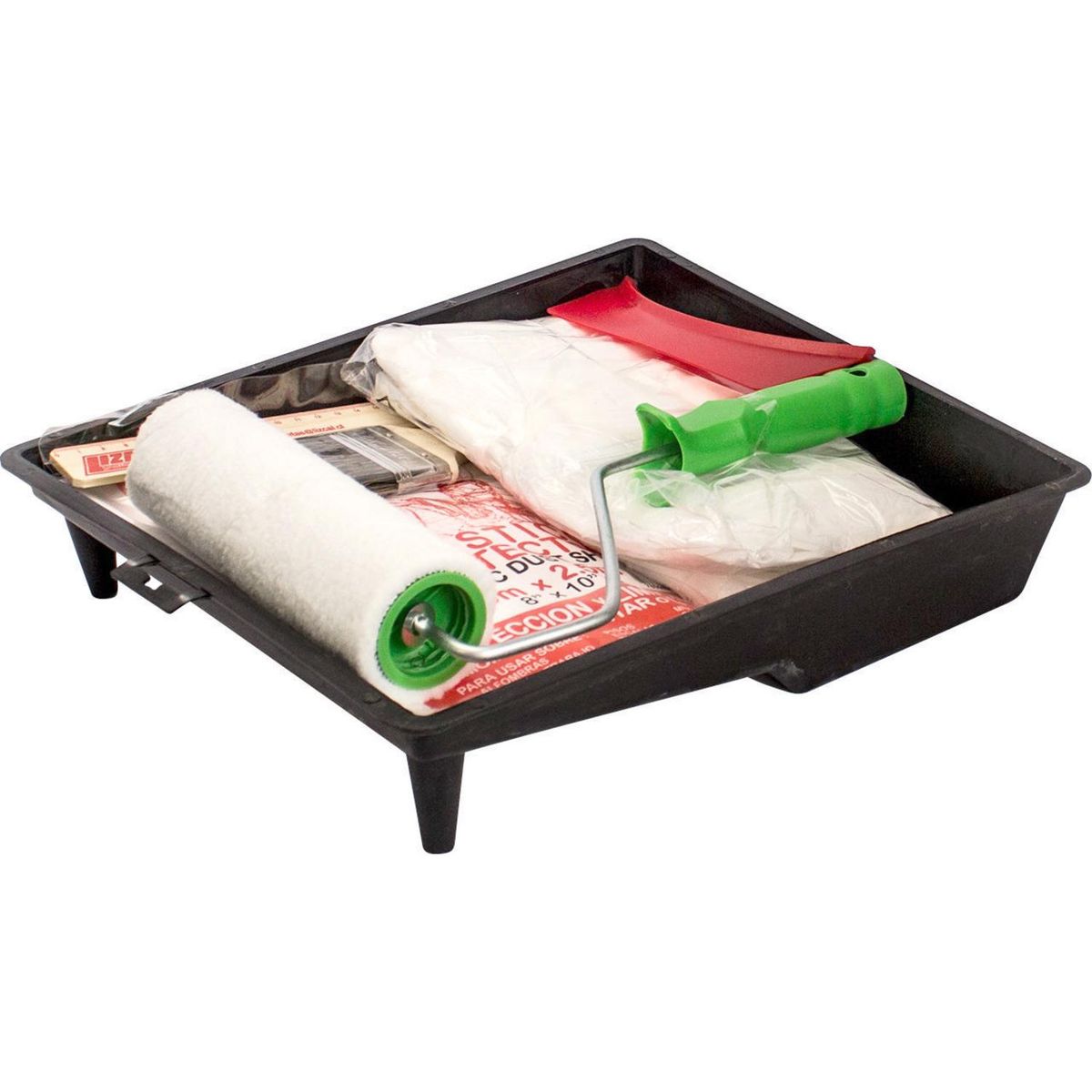 LIZCAL - Kit Bandeja Rodillo 18 cm/Brocha Buzo/Cobertor y Accesorios