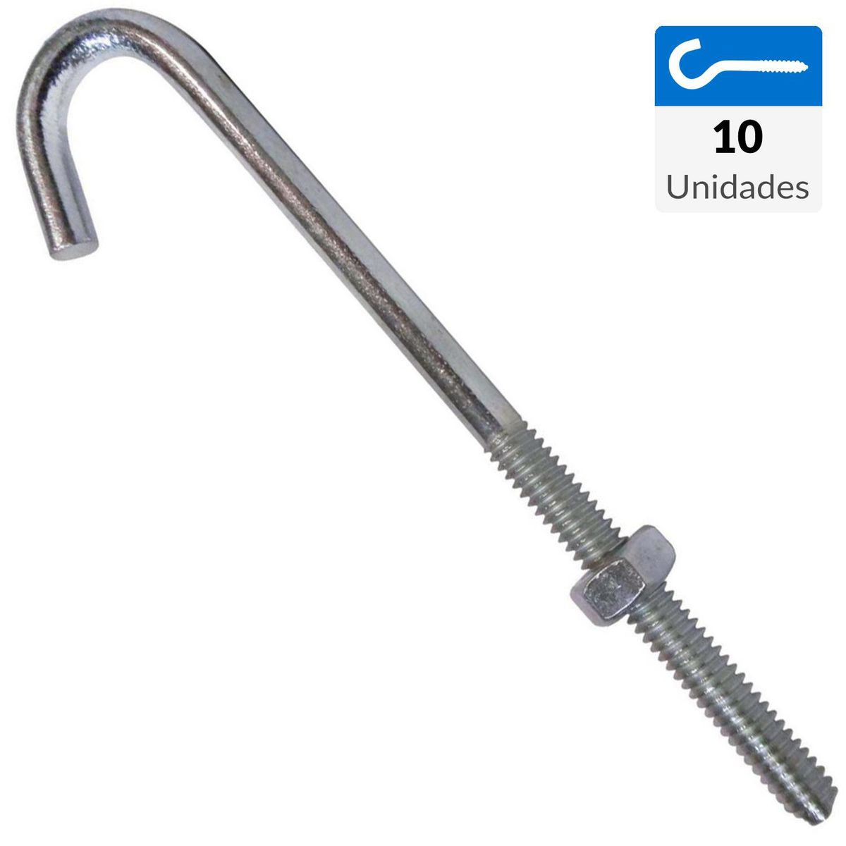 MAMUT - Gancho J 1/4"x5" 10 unidades