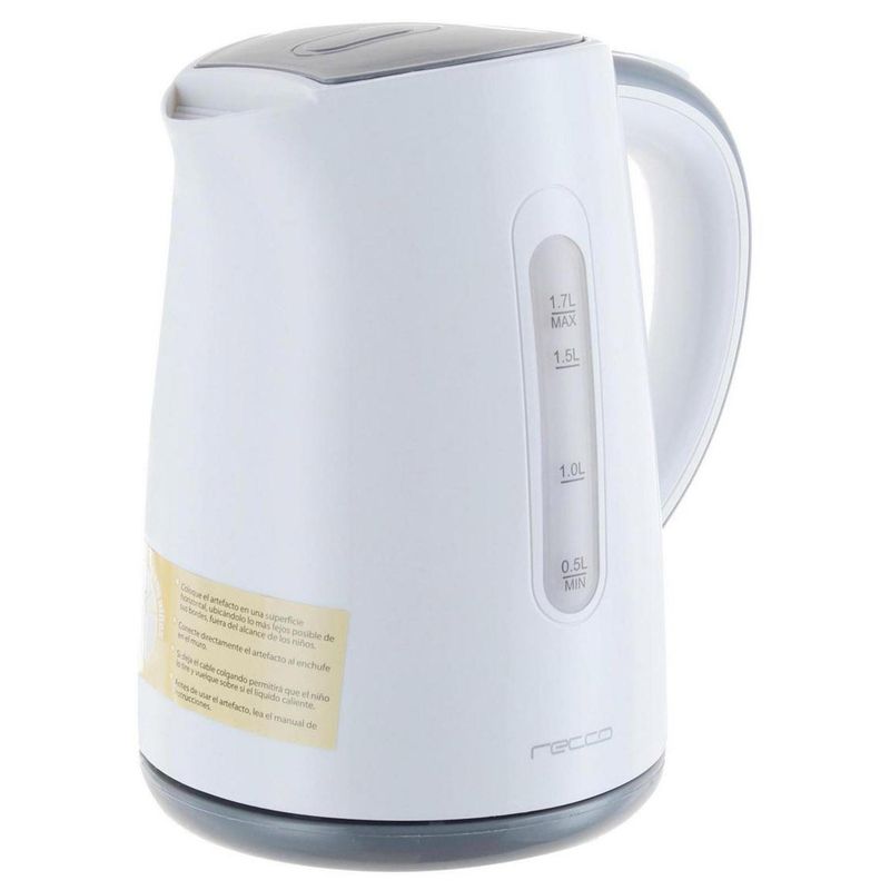 RECCO - Hervidor eléctrico 1.7 litros blanco recco