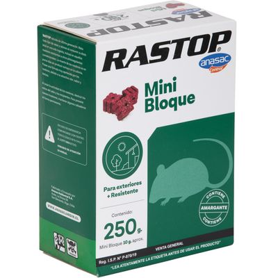 Imagen 2 del producto Raticida en Mini Bloques Rastop 250 gr