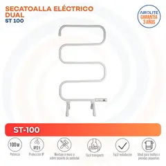 AIROLITE - Calefactor Secatoallas Eléctrico 100 W Radiación Blanco