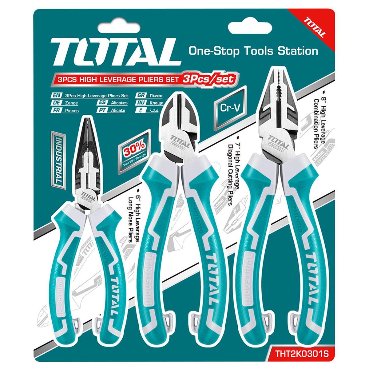 TOTAL - Set De 3 Alicates Combinados