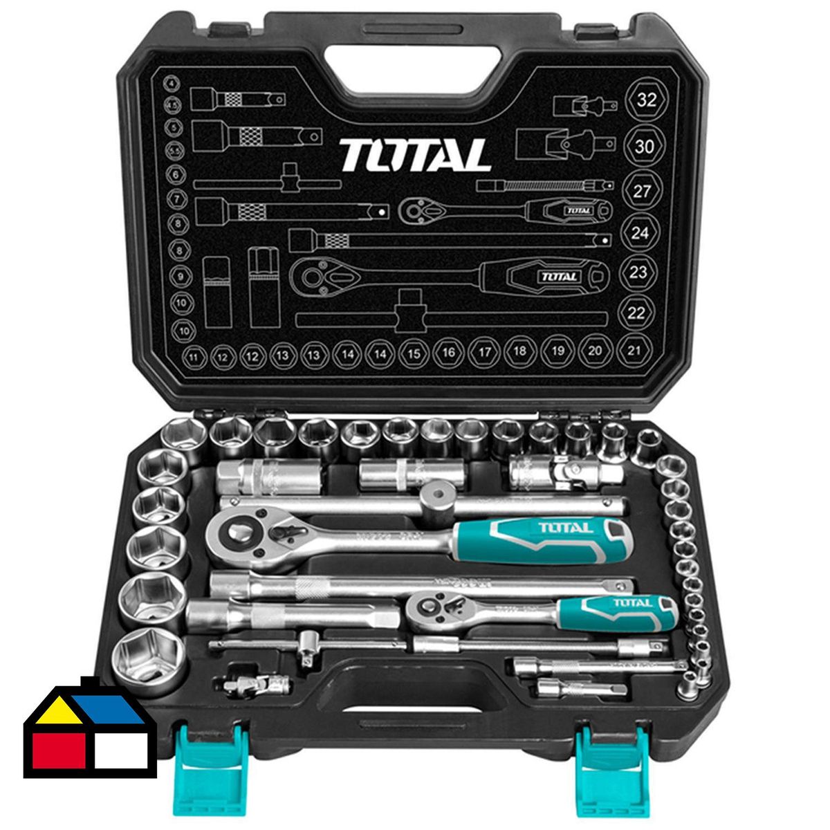 TOTAL - Juego de dados 44 piezas + chicharra