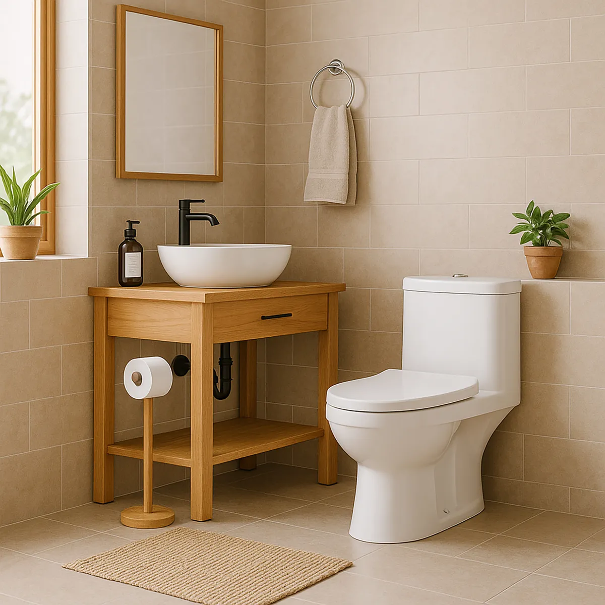 DOMSA - Sanitario One piece a Piso 15 cm 3 Litros para niños