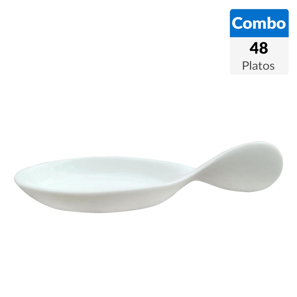  - Combo 48 Platos mini pescado Blanco