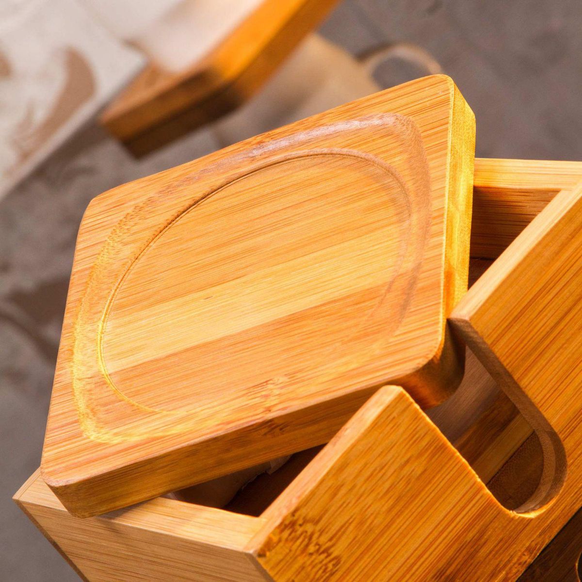 JUST HOME COLLECTION - Portavasos Material Bambú