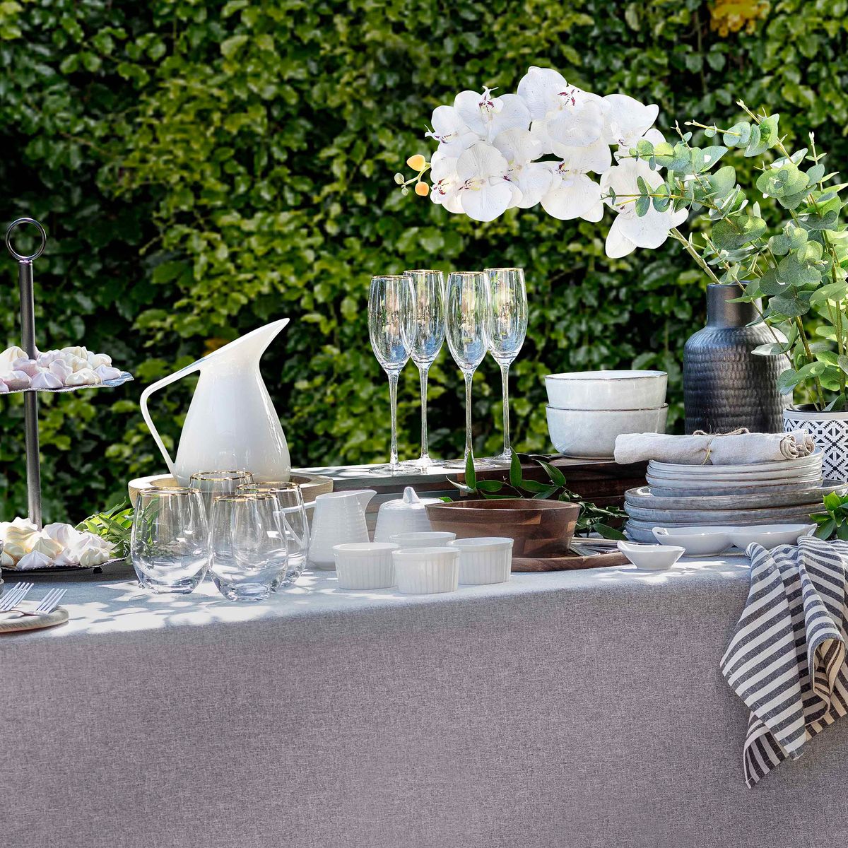 JUST HOME COLLECTION - Set 4 Vasos Bajo de Vidrio 450 ml Transparente