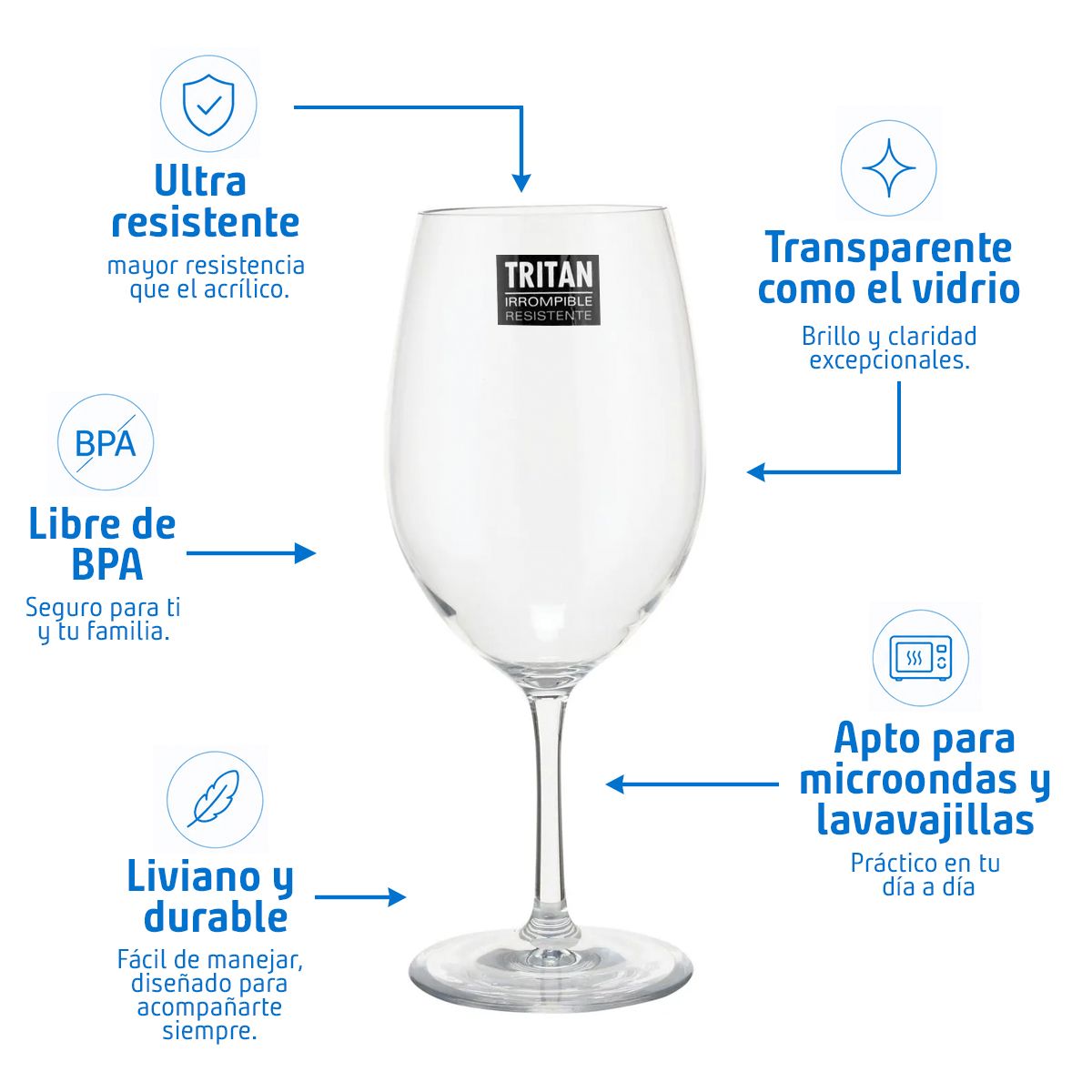 JUST HOME COLLECTION - Copa de Vino tinto 640 ml Vidrio Transparente