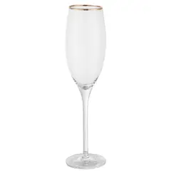 JUST HOME COLLECTION - Copa de Champaña Clásica Borde Dorado 200 ml