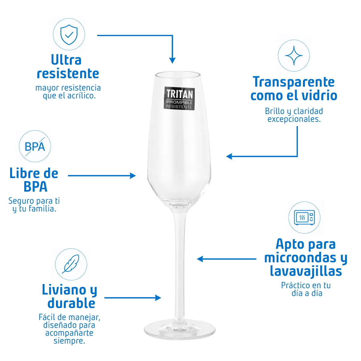 JUST HOME COLLECTION - Copa de Champagne Tritán 245 ml