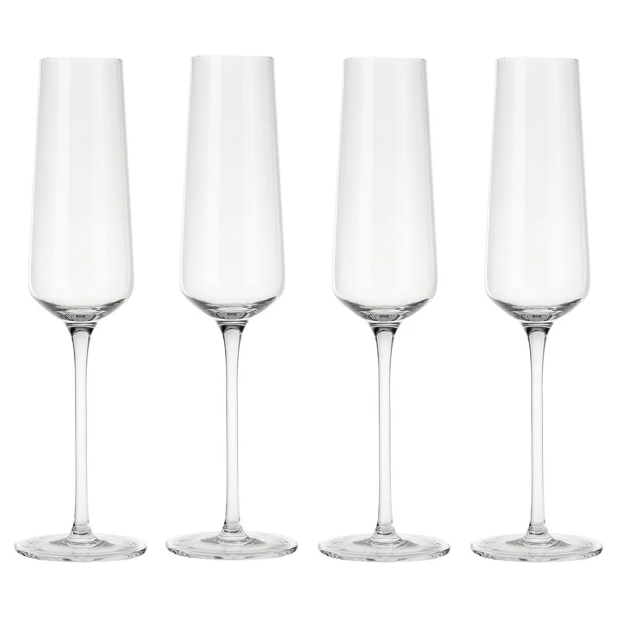 JUST HOME COLLECTION - Set 4 Copas de Champágne 250 ml Vidrio Transparente