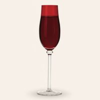 Set 4 Copas de Champágne 200 ml Vidrio Roja