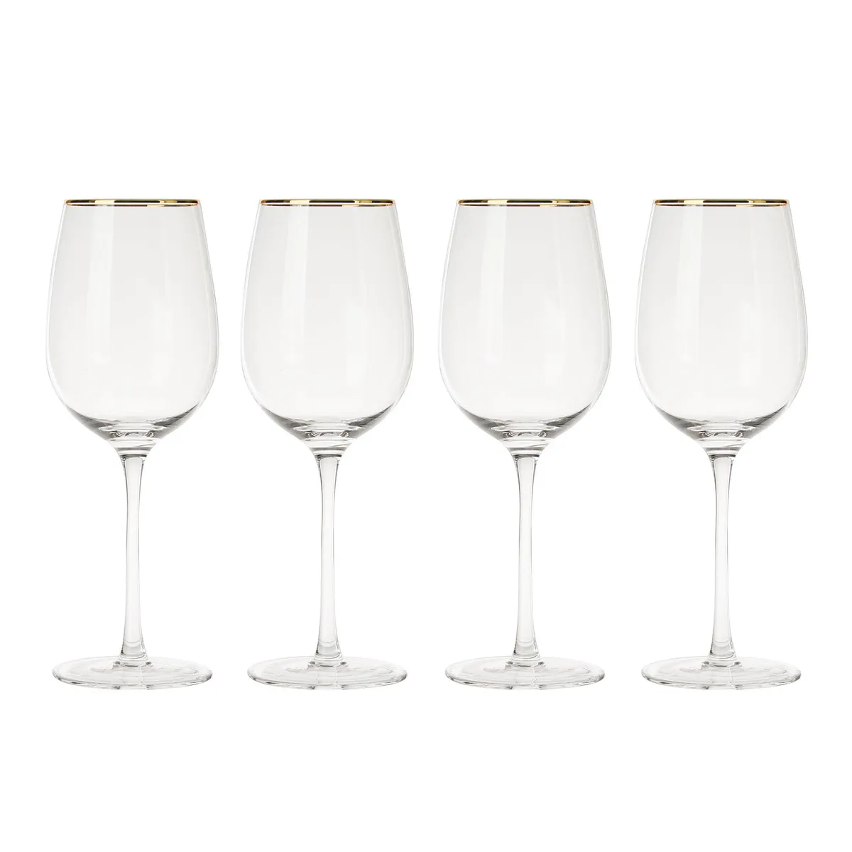 JUST HOME COLLECTION - Set 4 Copas de Vino tinto 450 ml Vidrio Transparente