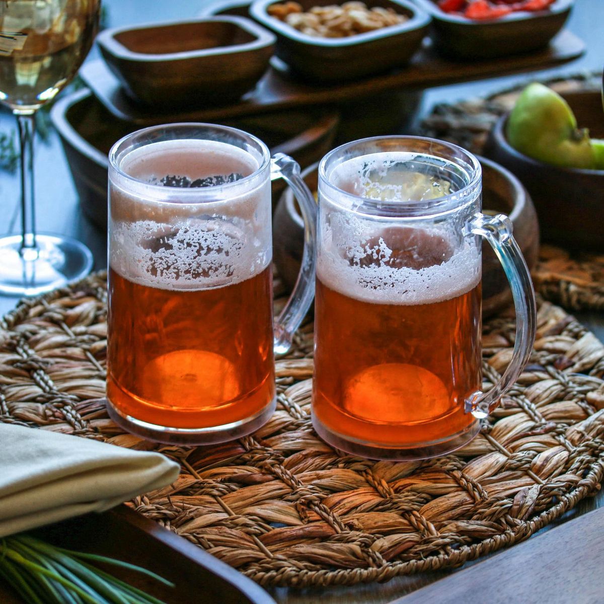 JUST HOME COLLECTION - Set 4 Copas de Champágne 200 ml Vidrio Dorada