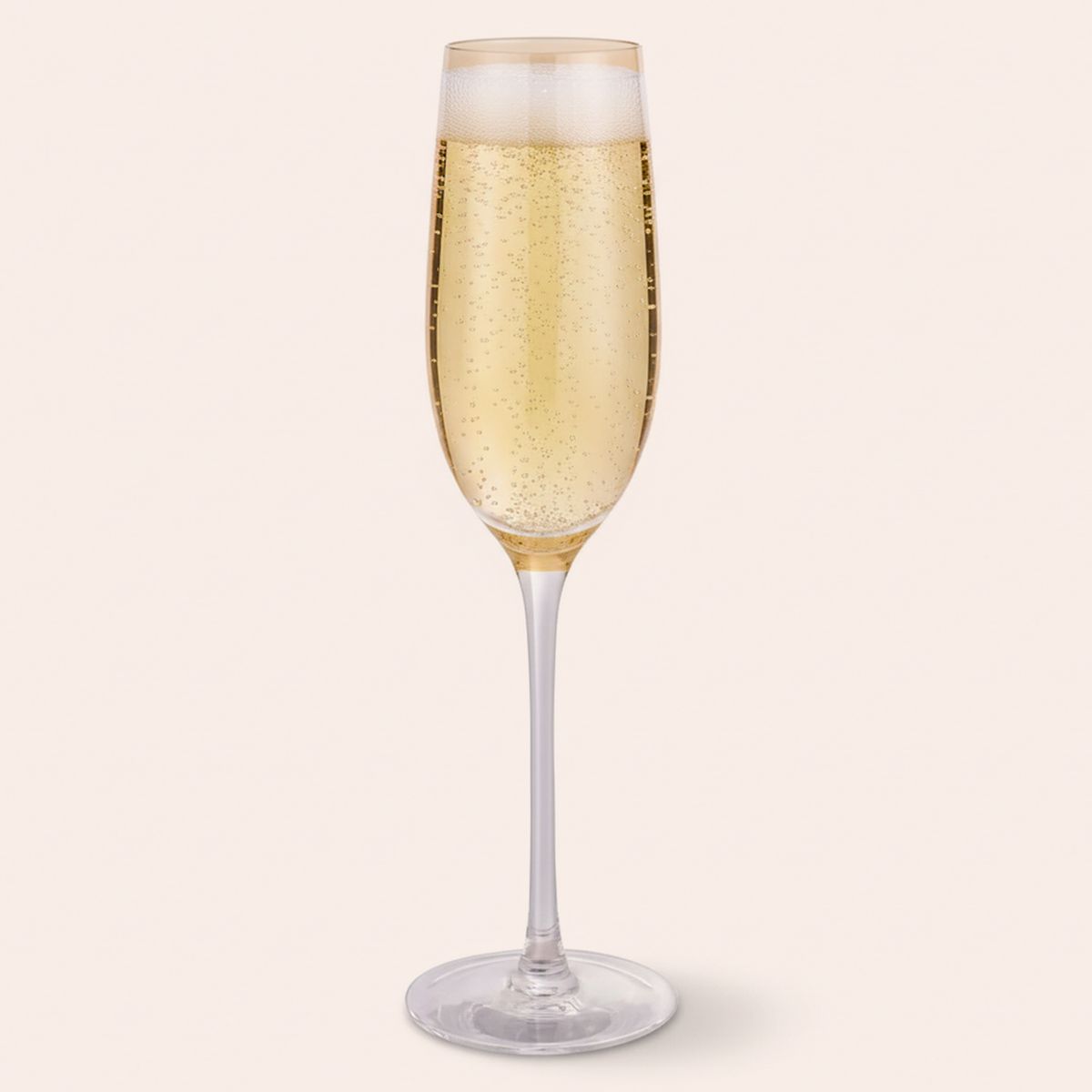 JUST HOME COLLECTION - Set 4 Copas de Champágne 200 ml Vidrio Dorada