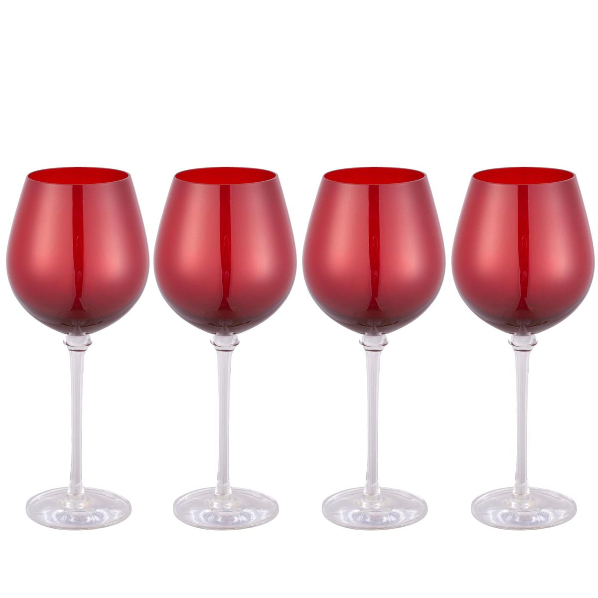 JUST HOME COLLECTION - Set 4 Copas de Vino blanco 450 ml Vidrio Roja
