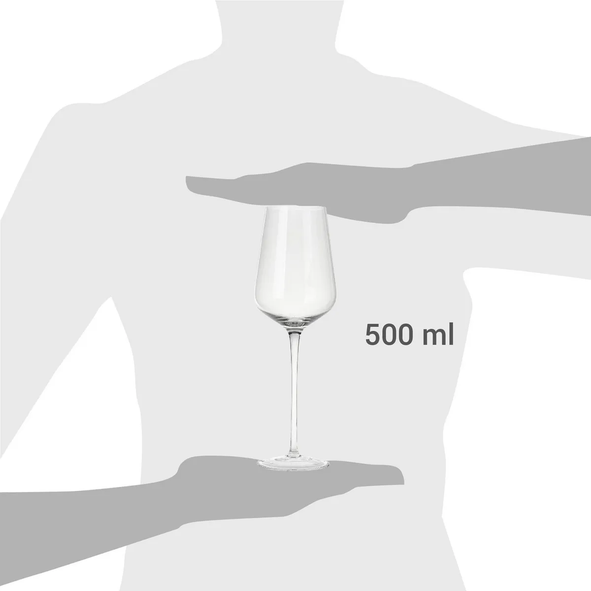 JUST HOME COLLECTION - Set 4 Copas de Vino tinto 400 ml Vidrio Transparente