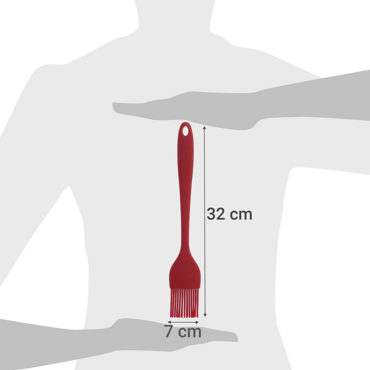 CASA BONITA - Brocha de silicona roja