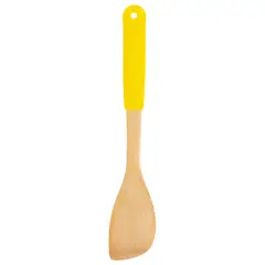 JUST HOME COLLECTION - Espátula bambú mango silicona amarillo