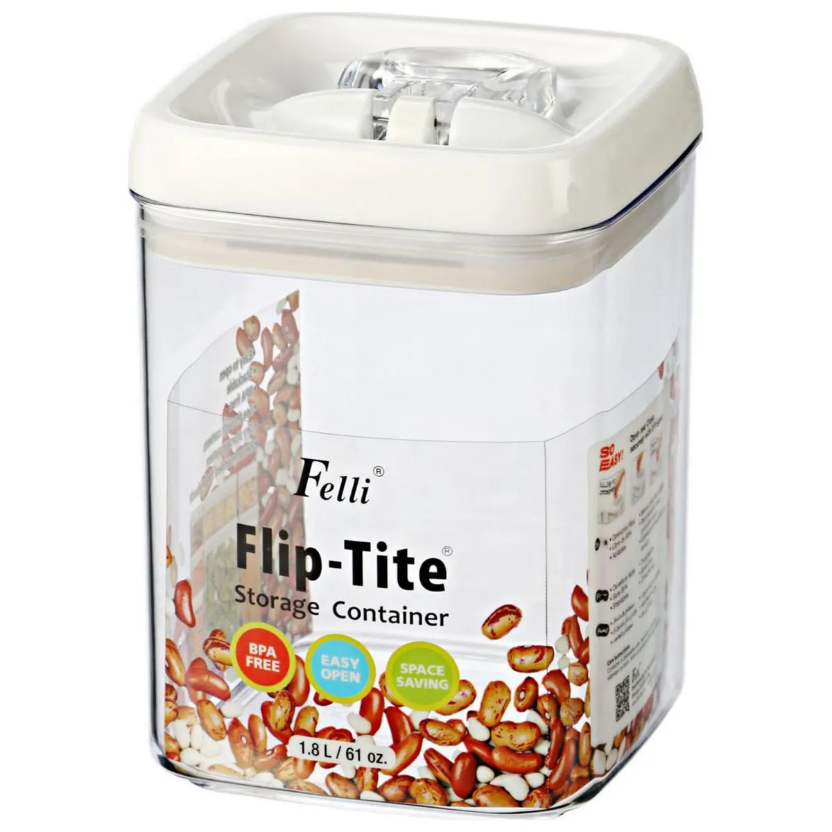 JUST HOME COLLECTION - Contenedor de Alimentos Acrílico 1800 ml